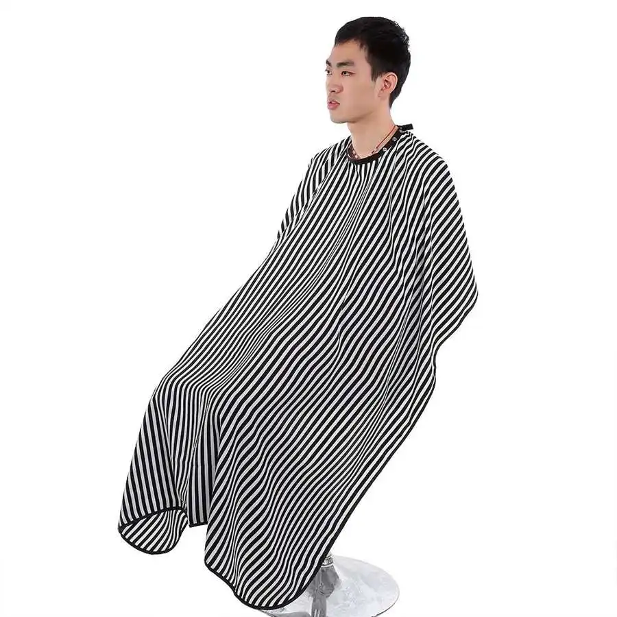 

Adult Haircut Cape Stripe Hairdressing Hair Styling Cloth Wrap for Barber Gown Pro Salon Tool