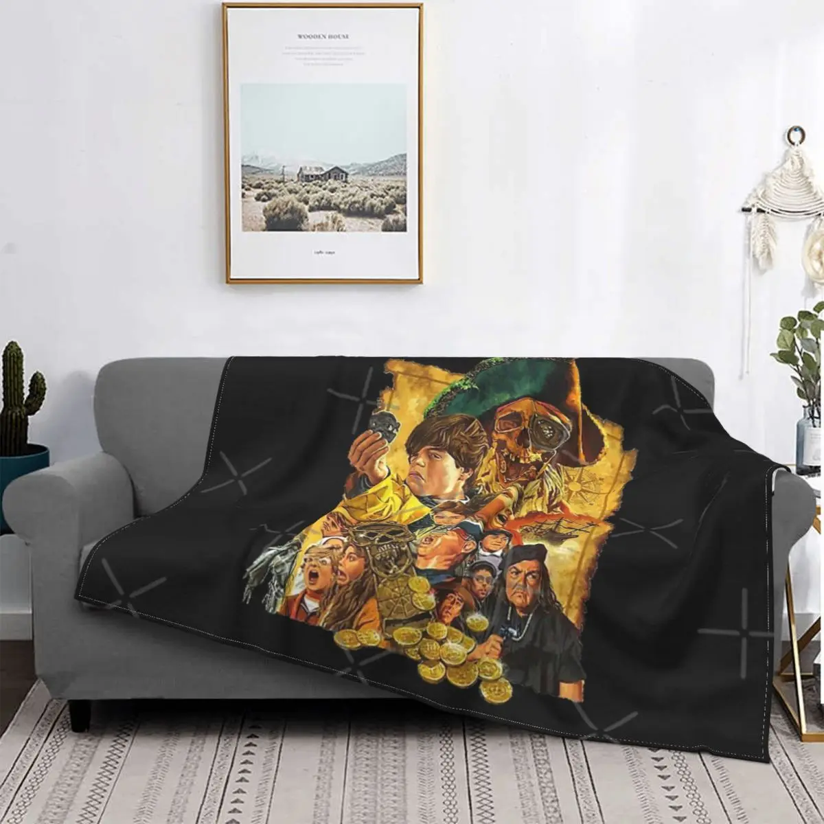 

Manta con póster de The Goonies para cama, manta de muselina a cuadros, textil de lujo para el hogar