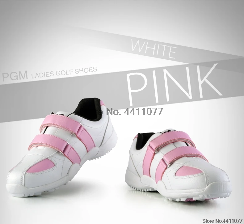Pgm/женская спортивная обувь для гольфа; светильник; дышащие водонепроницаемые кроссовки без шипов; нескользящая женская кожаная обувь с микрофиброй; AA10098