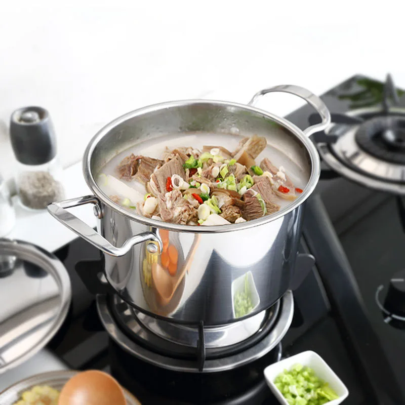 

Stainless Steel Pot 20cm Soup Pot Heighten Thickened Complementary Food Pot Instant Noodle Pot Ear Cooker Induction Cooker Wok
