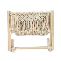 nordic cotton rope woven storage rack folding magazine rack creative magazine rack floor rack photo props for living room
