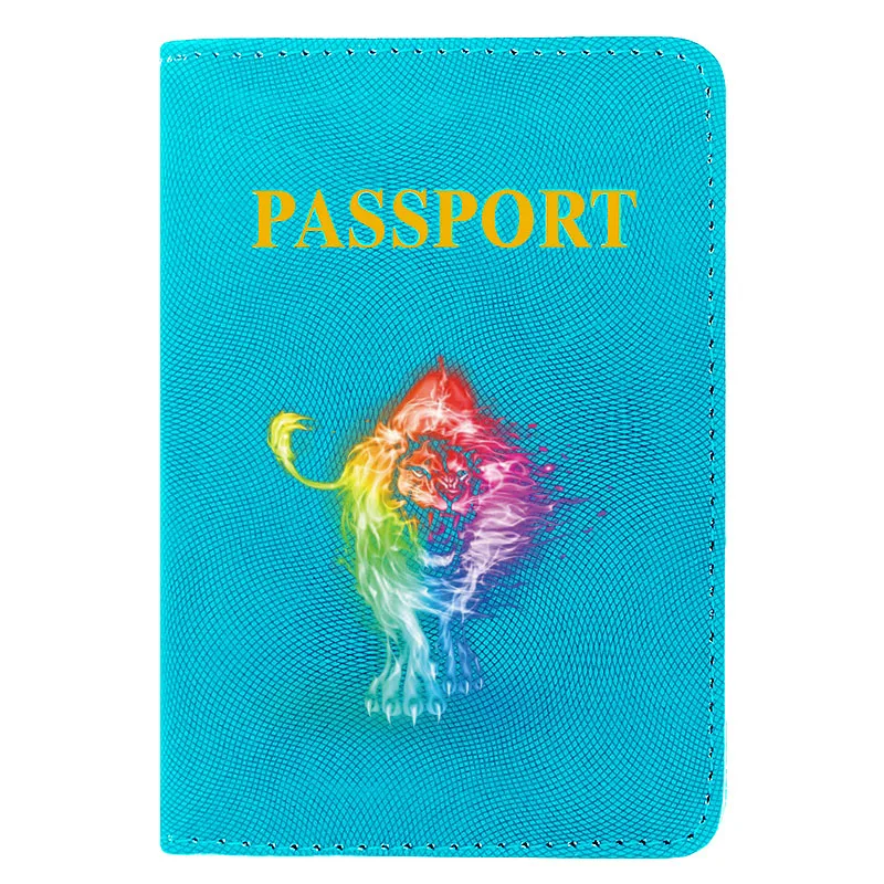 

Personality Passport Cover Fashion Lion King Travel ID Credit Card Holder Pocket Wallet Bags
