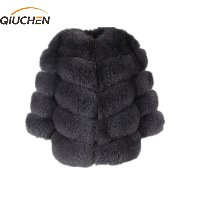 QIUCHEN PJ1834 Новое поступление бесплатная доставка новое женская шуба из