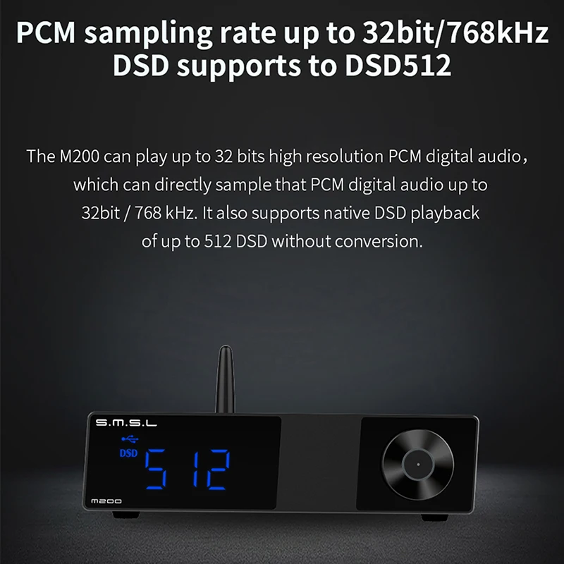 SMSL M200 HiFi Bluetooth 5 0 аудио DAC XMOS AK4497EQ USB декодер DSD512 32 бит/768 кГц AK4497 UAT LDAC APTX