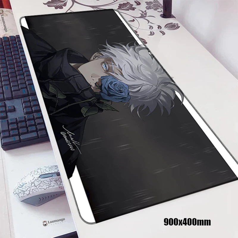 

Коврик для мыши с рисунком аниме juютсу Kaisen, игровые аксессуары, коврик для клавиатуры, ноутбука, настольного ПК, коврик для мыши, черный ковр...