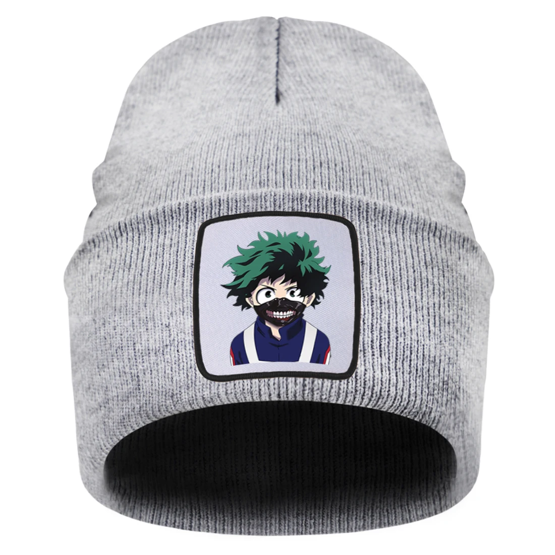 

Вязаная шапка с принтом моя геройская академия, шапочки, облегающие шапки унисекс, шапки без козырька, Повседневные Дышащие шапки, уличная ш...