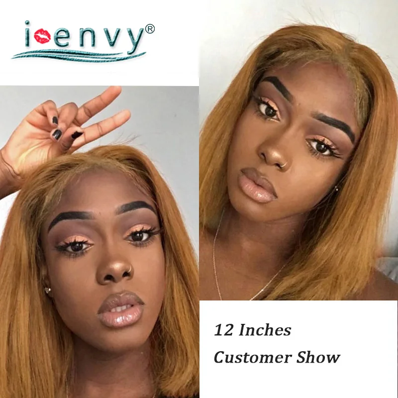 

Ginger Bob Wig Transparent Lace Front Wigs Orange Straight Human Hair Short Bob Wig Peruvian Ginger Blonde Lace Front Wigs Remy