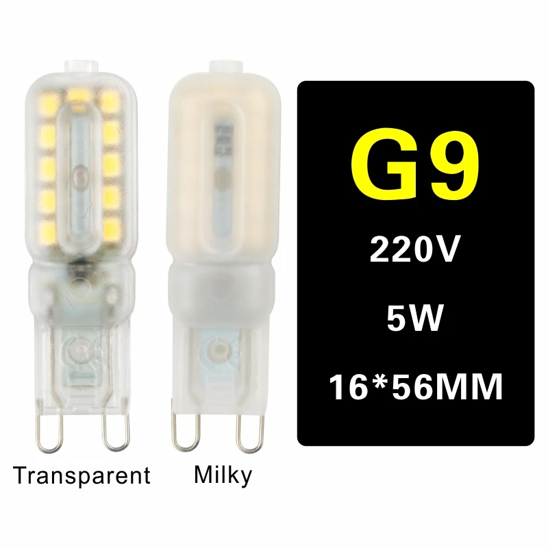 G9 5W 220V Мини G4 G9 светодиодный светильник 3 Вт 5 Вт AC 220 В DC 12 В лампа SMD2835 Точечный светильник для хрустальной люстры Замена галогенной лампы 360 градусов светильник ing - Испускаемый цвет: G9 5W 220V