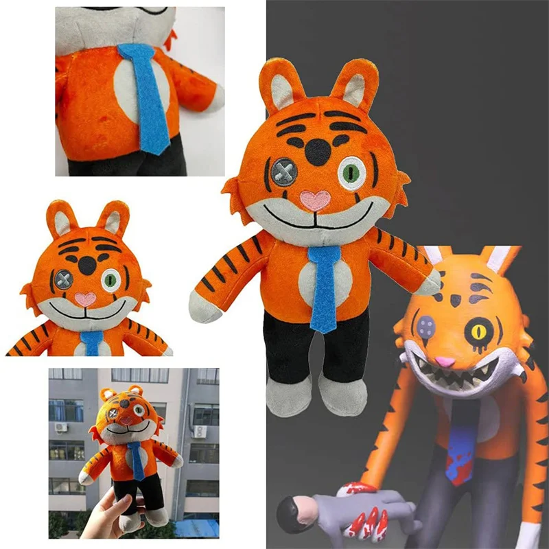 Juego de terror, casa de juegos del Sr. Hopp 2, juguete de felpa, Mr Hopp Rabbit Mr Stripes Tiger Miss Bo Panda, Animal de peluche, figura de almohada-3