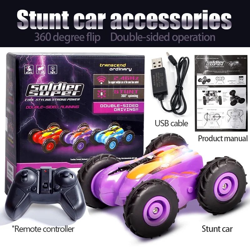 Машинка трюк Tongli на радиоуправлении высокоскоростная вращающаяся гусеничная