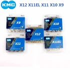 Цепь велосипедная KMC X9 X10 X11 X11 EL X12, 10 скоростей, шатун ShimanoSRAM 9 10 11 12s, переключатель передач 116L, оригинал