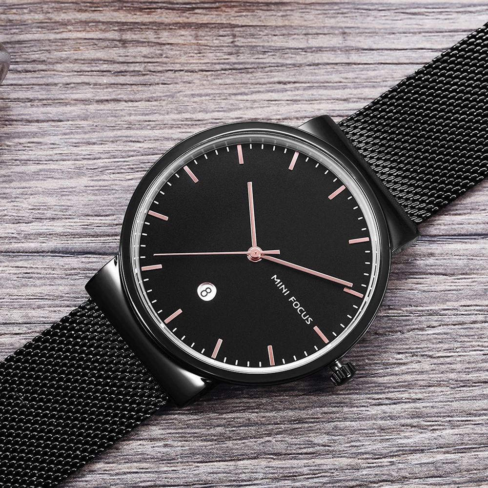 Мини фокус новые модные повседневные часы/мужские часы лучший бренд класса люкс