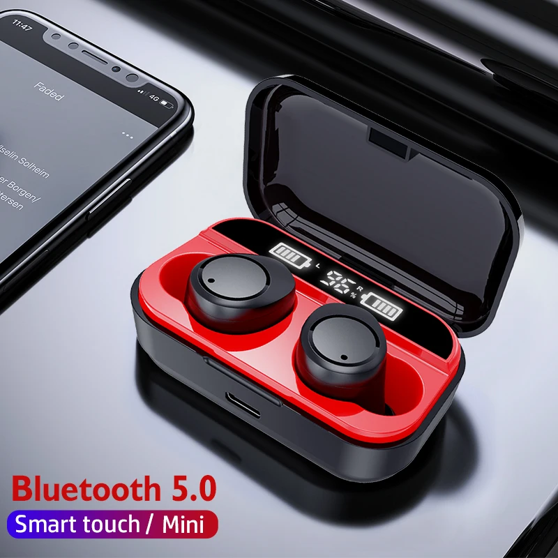 Arlado X5 Bluetooth V5.0 наушники стерео Спорт с светодиодный Дисплей Беспроводной