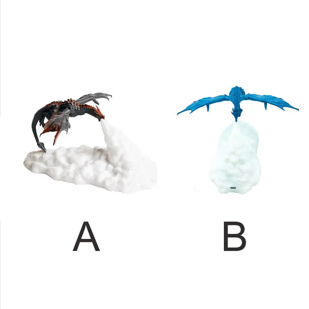

LED Night Light Battery Operated Desktop Bedroom Kids Gifts Volcano Dragon USB Rechargeable Living Room Home Ornament 3D Printed