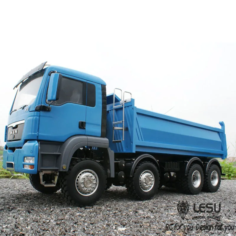 1/14 LESU MAN TGS 8x8 RC Dumper Truck Metal Chassis Hydraulic Car Hopper Cylinder Transfer Case Axles Lock Differential Light | Игрушки и