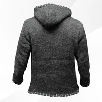 streetwear hooded color block men long sleeve stitching hoodie sweater autumn winter jumpers knit sweatshirts knit sweater
