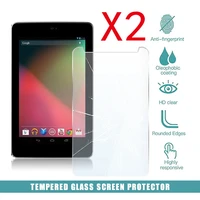 2pcs tablet tempered glass screen protector cover for google nexus 7 1st gen 2012 full coverage anti fingerprint tempered film