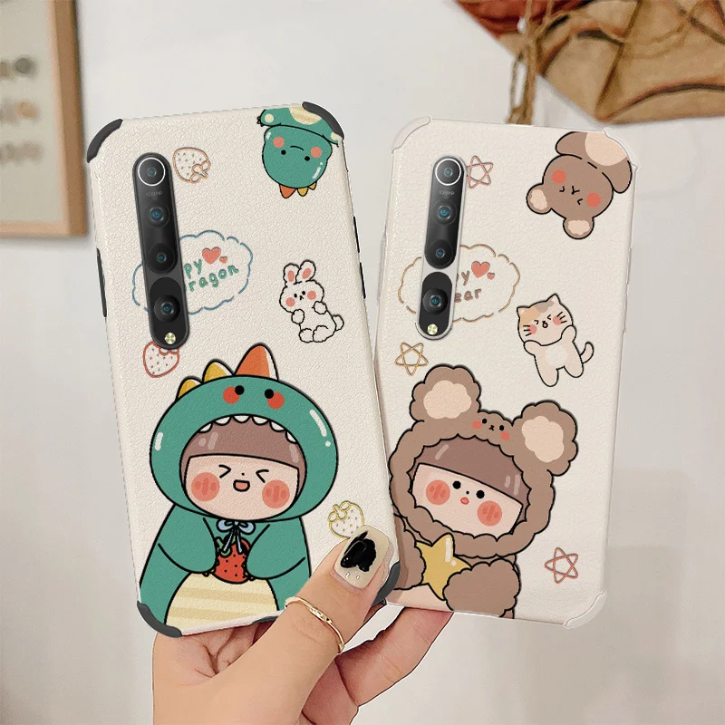 

Happy Girl Having Fun Phone Case For Xiaomi Mi 10 10lite 10Pro 10S lite Pro Liquid Silicone Cover