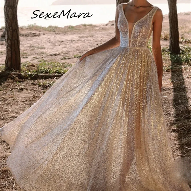 

Deep V-neck Sexy Elegant Women Maxi Dress 2022 Party Night Sleeveless Backless Dress for Women