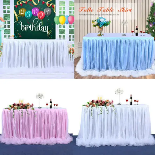 Тюль таблице юбка скатерть для вечерние свадебные украшения - Цена: 613,79 руб.