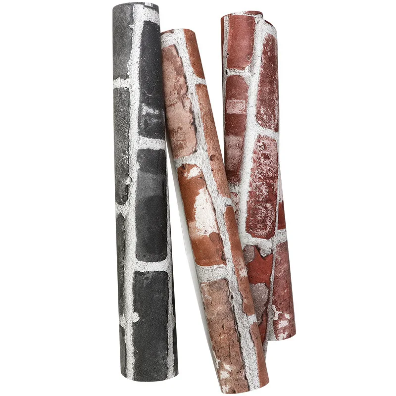 

3d stereo retro brick pattern antique red brick brick wallpaper antique brick restaurant clothing store wallpaper