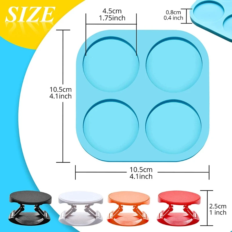 

DIY Circle Phone Holder Silicone Mold Round Resin Mold Phone Grip Epoxy Resin Casting Mold Phone Socket Resin Molds Tool