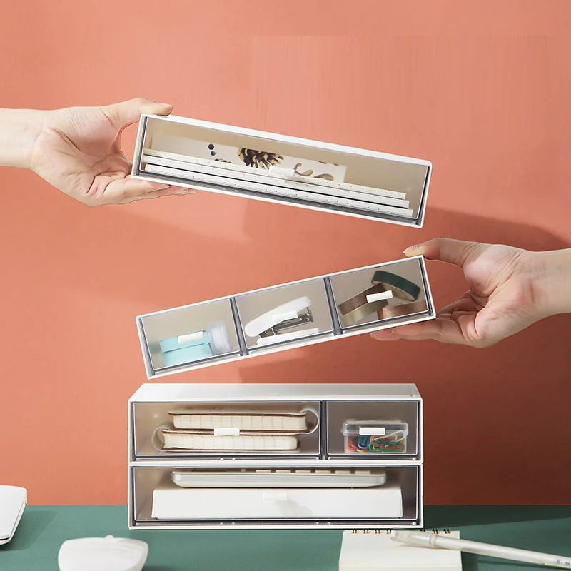 Пластиковая настольная коробка для хранения косметики бесплатный