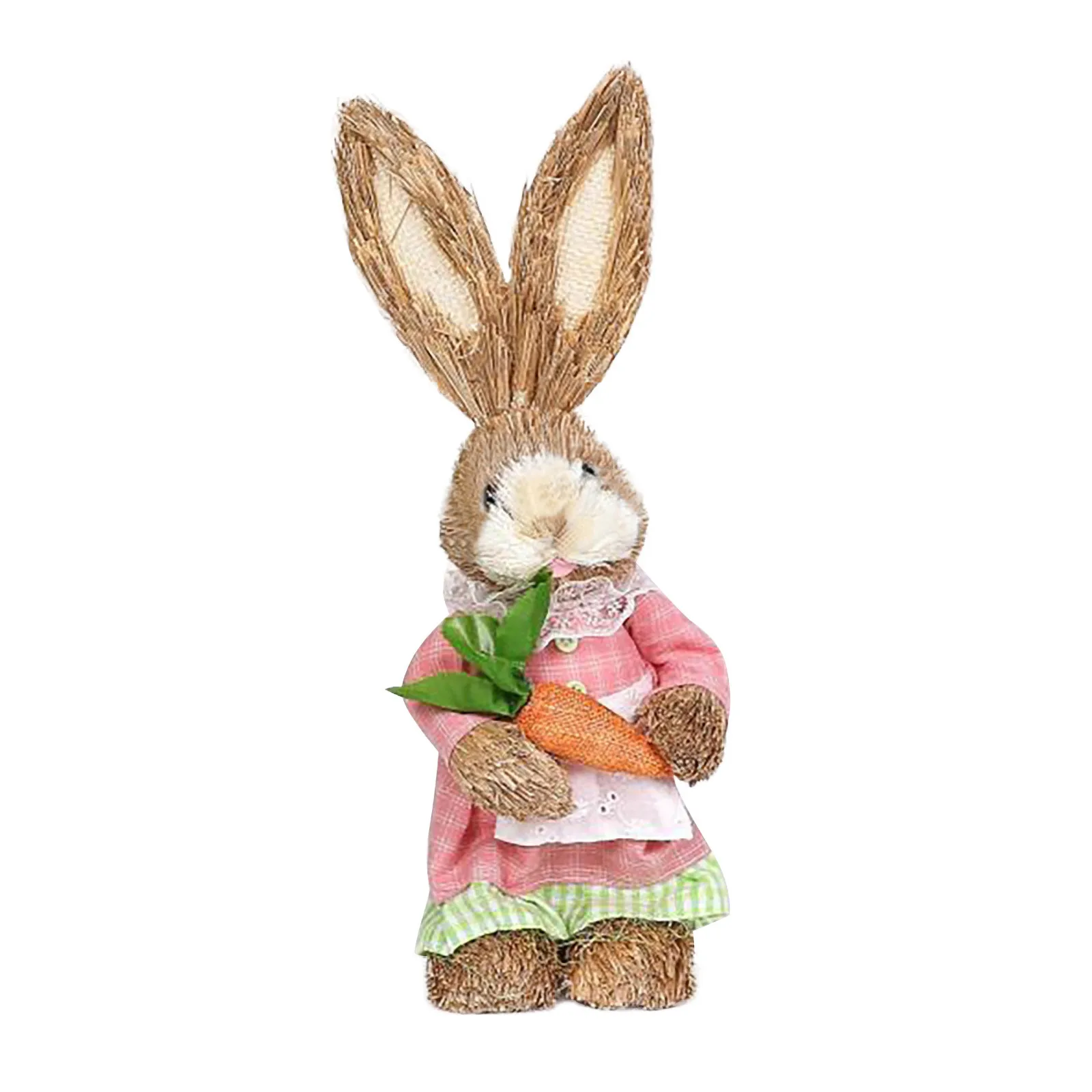 

Easter Simulation Bunny Home Garden Bunny Decoration Creative Straw Bunny Ornament Simulated Rabbit Decor Garden Decoration