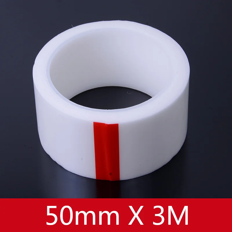 White50mmX3M Автомобильные наклейки на порог, полосы бампера, автомобильные защитные наклейки, нано-лента, виниловые аксессуары, Автомобильный багажник, автомобильный порог, полный корпус - Цвет: White50mmX3M