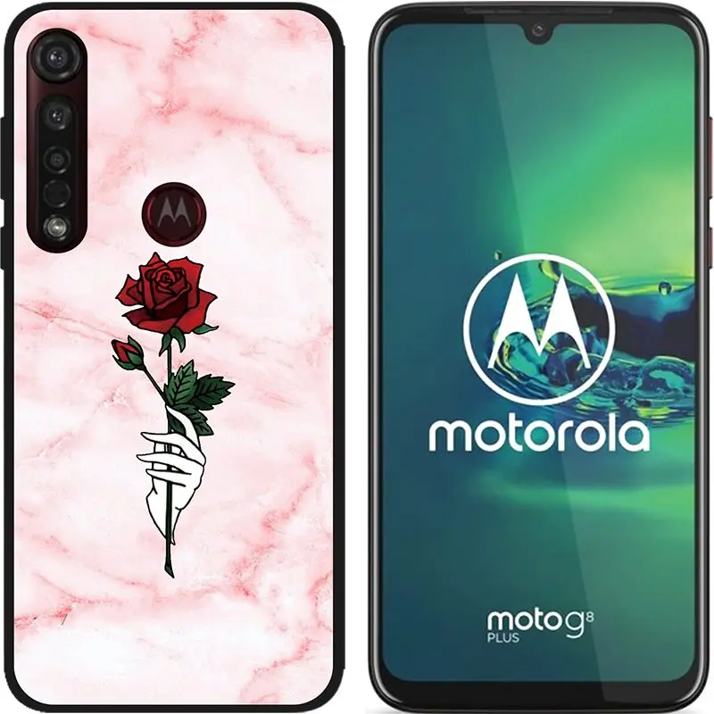 Лаванда Чехол для Motorola Moto G8 Plus, мягкий матовый чехол с милыми животными и цветочным мрамором для Moto G8 play one macro, силиконовый чехол для телефона s - Цвет: Лаванда