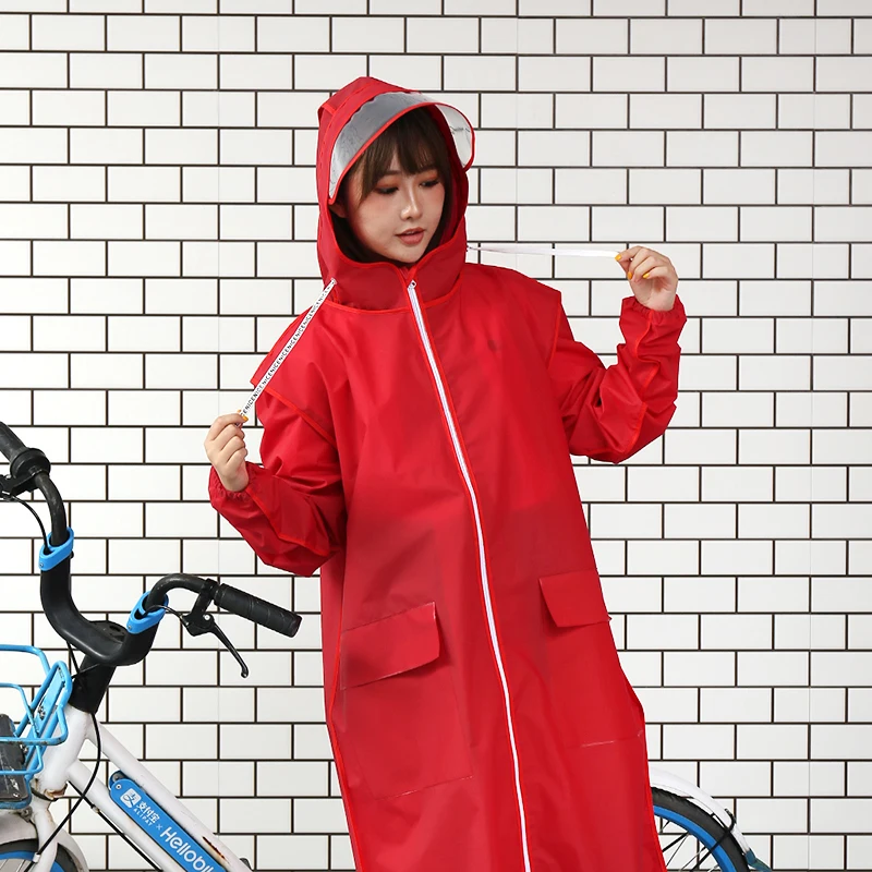 

Transparent Hood Raincoat Jacket Women Scooter Waterproof Plastic Girls Raincoat Poncho Motorcycle Veste Pluie Rain Gear AD50RC
