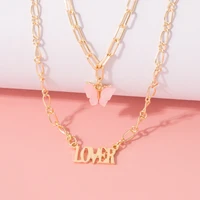 romantic butterfly jewelry lover sign necklace gold chain pendant necklaces pendants birthday party jewelry