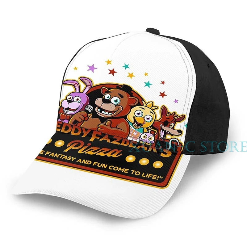 Five Nights at fredddys Freddy Fazbears piza FNAF баскетбольная Кепка с логотипом для мужчин и женщин модная черная шляпа унисекс с принтом - Цвет: One Size