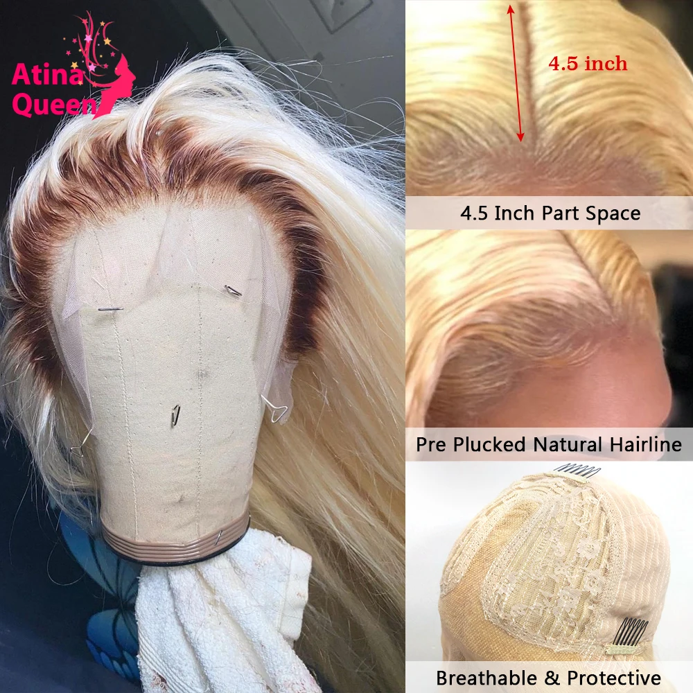 Парики блонд Hd из натуральных прозрачных волос плотность 613 360 250 для чернокожих