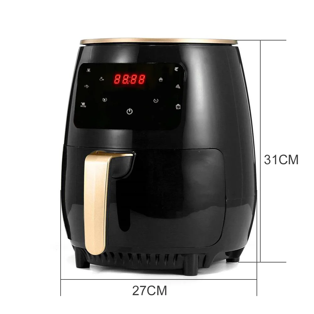 

220V 1400W 3.8L Air Fryer Smart Touch LCD Oil Free Household Appliances Oven Electric Fryer For Chicken French Fries Fryer