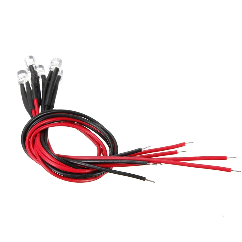 5 шт./лот Светодиодная лампа супер яркая Предварительно Проводная излучающая