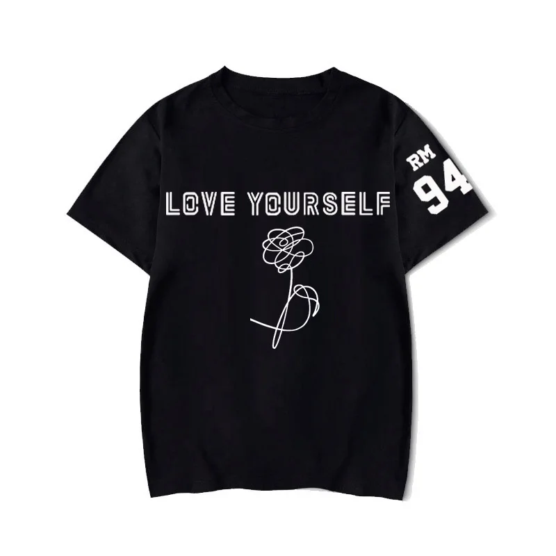 Rap Monster Джин SUGA J-HOPE JIMIN V Юнга Кук футболка LOVE YOURSELF слеза портрет комиксов футболка с узором в стиле граффити Кей-поп Харадзюку, с мультяшным принтом