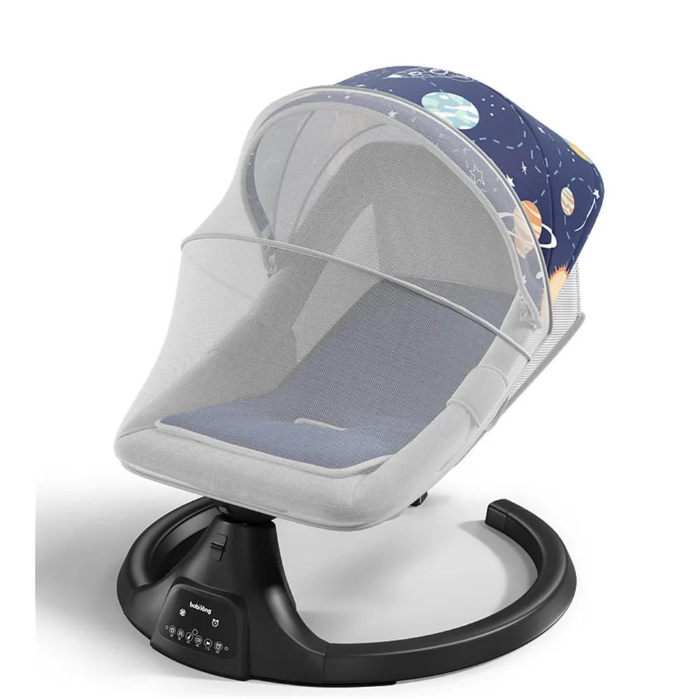 

Multifunction Baby Swing Electric Auto Rocking Chair With Mosquito Net Leaf Deluxe Bassinet Bed Cradle for Newborn