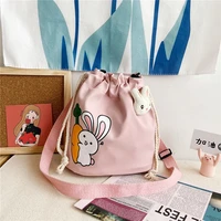 new type 2021 slanting womens bag drawstring nylon oxford mini bag one shoulder slanting womans bag canvas bag