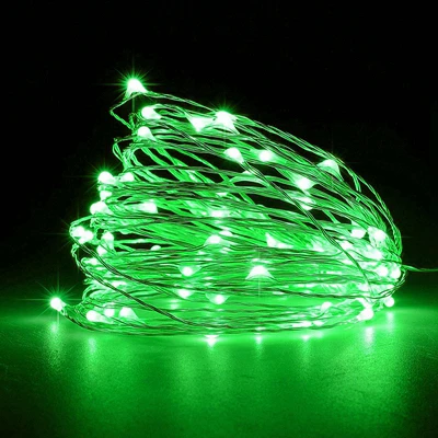 Green 12 В 12 В, светодиодная гирлянда из серебра/медной проволоки, сказочные гирлянды, 10 м, 20 м, 30 м, 50 м, водонепроницаемая гирлянда, огни для рождества, праздника, свадьбы, вечерние, Декор - Испускаемый цвет: Green