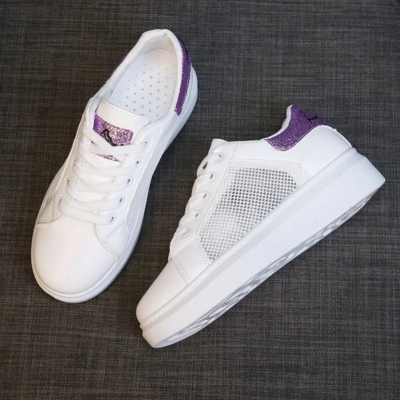 

2021 Spring Autumn Comfortable Classic Ventilation Casual Shoes High Quality Leather Ladies Lightweight Solid Color S54