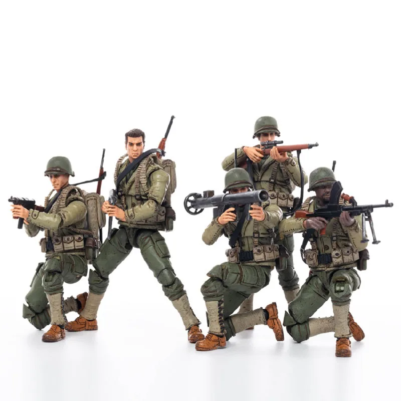 

JOYTOY JT0708 1/18 WWII US Marine Corps ARMY Figure Model 5pcs Soldier Male Action Body