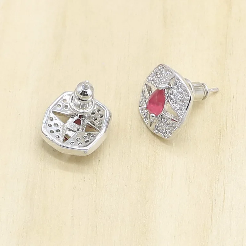 Женский комплект украшений серебряного цвета набор из сережек кольца и ожерелья