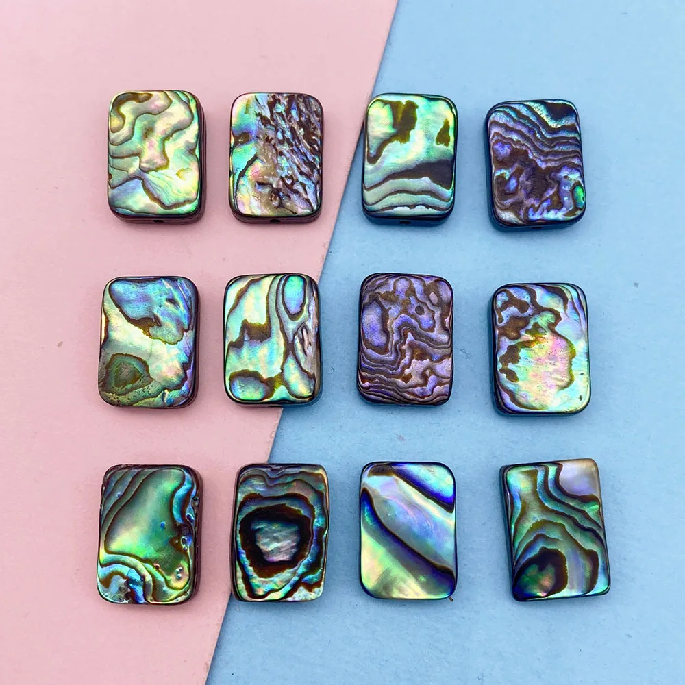 

5pcs Natural Abalone Shell Beads DIY Earrings Necklace Bracelet Anklet Jewelry Making Supplies Accessories Rectangle Shell Bead