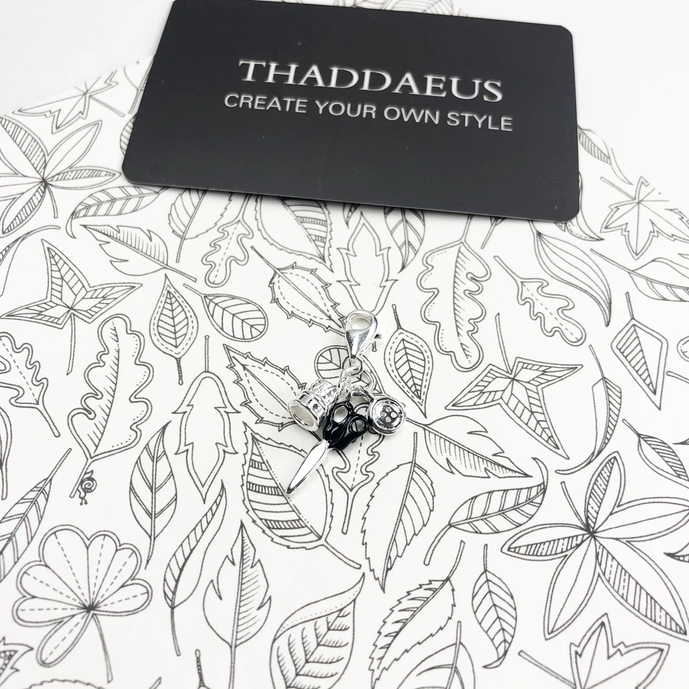 

Sewing Kit Charm Fasnhion Pendant Fit Bracelet Women Men 2020 Spring 925 Sterling Silver Fashion Jewelry Accessories Party Gift