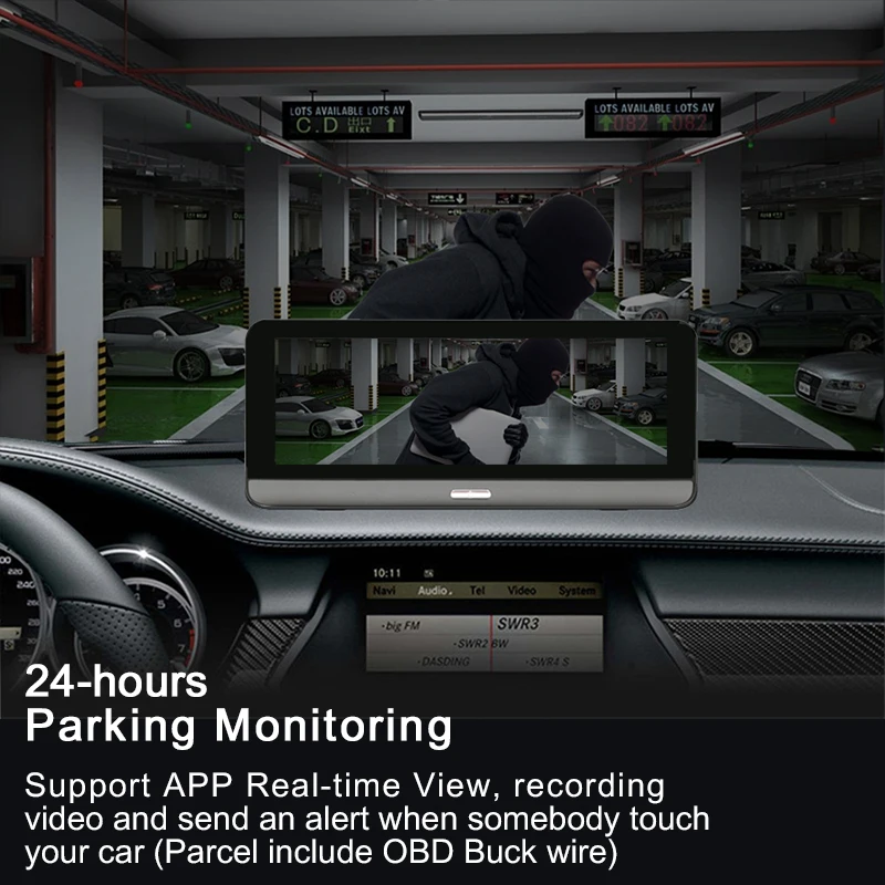 Android 8.1 ADAS 8&quot car Rear view dash cam Mirror camerar Parking monitoring dvr 1080P 4G GPS navigation Car auto Video Recorder - купить