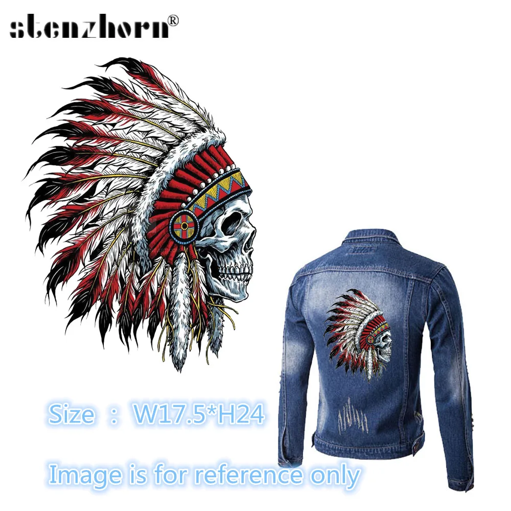 Череп искусственная нашивка футболка сделай сам толстовки и джинсовые куртки