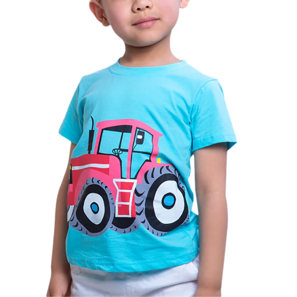 

Kids Summer Clothes Boys T Shirt Cartoon Print O Neck Short Sleeve Top Children Clothing Boys Top T Shirt 2-8Years Old T-Shirts