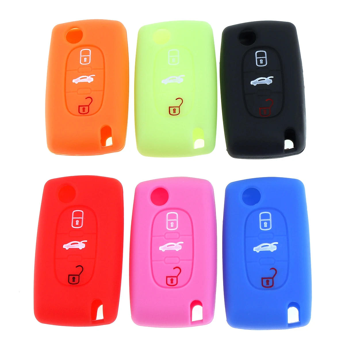 6 цветов 3 кнопки силиконовый Раскладной Автомобильный Чехол для Citroen C2 / C3 C4 и Picasso