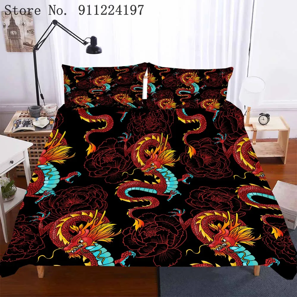 3D животных Постельное белье динозавра кровать пододеяльник наволочка удобные